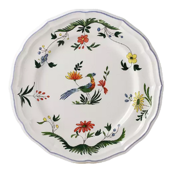 Gien Oiseaux de Paradis Dinner Plate 10 1/4 inch